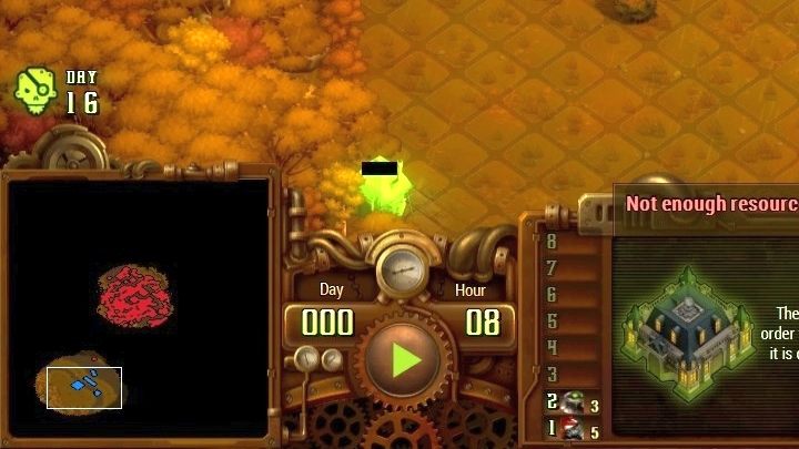 Czas przybycia hordy zarażonych pokazany jest nad mini-mapą. - 10 porad do They Are Billions | Poradnik dla początkujących - They Are Billions - Poradnik Do Gry