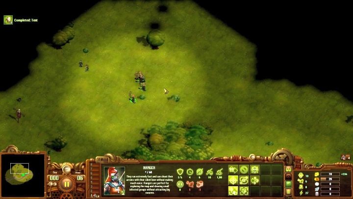 Jak większość misji kampanii, Łąkę Myśliwych rozpocznij od oczyszczenia okolicy dookoła bazy. - Misja 03 - Łąka Myśliwych | Solucja They Are Billions - They Are Billions - Poradnik Do Gry