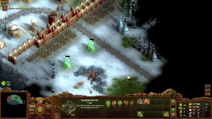 Pierwsze złoże żelaza znajdziesz na wschód od miejsca startowego. - Misja 12 - Zamarznięte Jezioro (The Frozen Lake) | Solucja They Are Billions - They Are Billions - Poradnik Do Gry