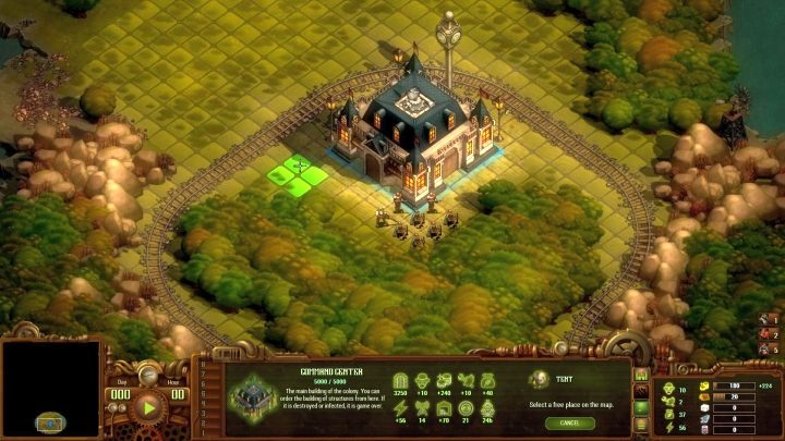 Warto odpowiednio planować początkową rozbudowę z uwagi na ograniczone miejsce. - Misja Zatopione Ziemie | Solucja They Are Billions - They Are Billions - Poradnik Do Gry