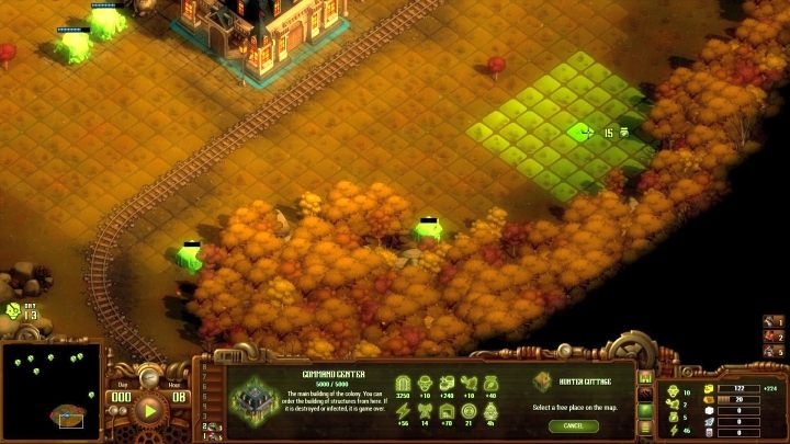 Pierwsze dni wyglądają standardowo - rozbudowa budynków, które konieczne będą do dalszej rozwoju. - Misja Zakazany Las | Solucja They Are Billions - They Are Billions - Poradnik Do Gry