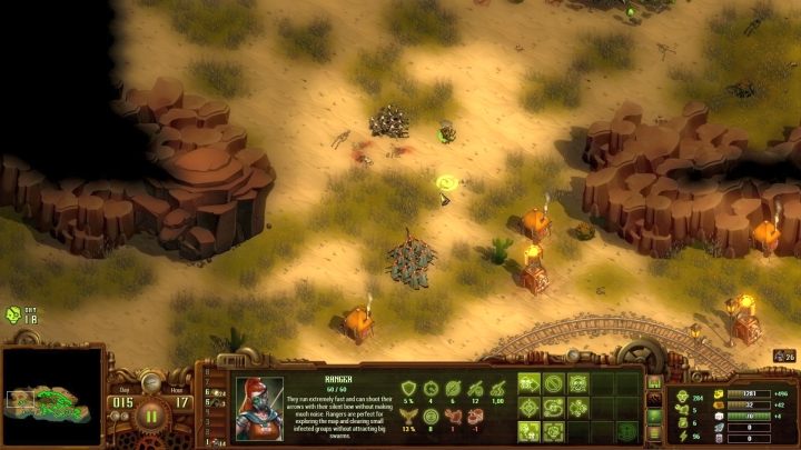 Gdy stworzysz kilka dodatkowych jednostek, rozpocznij oczyszczanie mapy z dużych grup wrogów. - Misja 07 - Szkieletowe Wybrzeże (The Coast of Bones) | Solucja They Are Billions - They Are Billions - Poradnik Do Gry