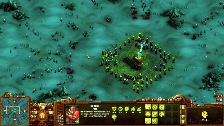 Po krótkiej chwili spora część Żołnierzy wskoczy na rangę weteran i misja stanie się trywialnie prosta. - Horda Zarażonych #4 (Infected Swarm #4) | Solucja They Are Billions - They Are Billions - Poradnik Do Gry