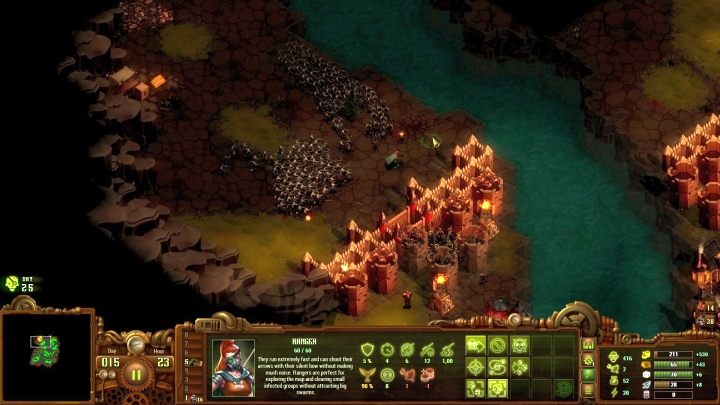 Obrona przed pierwszą hordą stanowi największe wyzwanie podczas tej misji. - Misja 08 - Wąski Szlak (The Narrow Pass) | Solucja They Are Billions - They Are Billions - Poradnik Do Gry