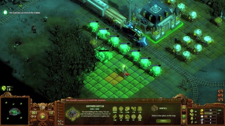 Początkowa rozbudowa wygląda podobnie do tej z innych misji. - Misja 09 - Krucze Kopalnie (The Mines of the Raven) | Solucja They Are Billions - They Are Billions - Poradnik Do Gry