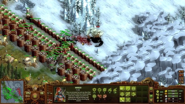 Przykładowa fortyfikacja. Snajperzy sprawdzają się tutaj świetnie. - Misja 10 - Terytorium Olbrzyma | Solucja They Are Billions - They Are Billions - Poradnik Do Gry