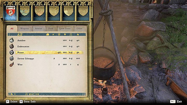 Po dotarciu do kociołka wybierzcie opcję wrzucenia do niego jakiegoś przedmiotu - Kingdom Come: Gniazdo żmij - Kingdom Come Deliverance - poradnik do gry