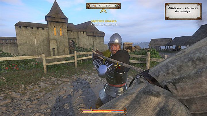 Wyprowadzaniem chaotycznych ataków w Kingdom Come: Deliverance niewiele zdziałasz i w konsekwencji powinieneś spędzić jak najwięcej czasu w jednym z obozów szkoleniowych Pierwszy obóz treningowy jest nadzorowany przez kapitana Bernarda, gdzie będziecie mogli po raz pierwszy potrenować z nim w ramach - Kingdom Come: Walka - Kingdom Come Deliverance - poradnik do gry