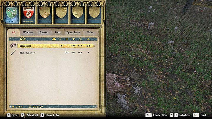Od oberżysty Andrzeja możesz odebrać zlecenie dostarczania mu mięsa dzikiej zwierzyny - Oberża Na Polance | Zajęcia w Kingdom Come - Kingdom Come Deliverance - poradnik do gry