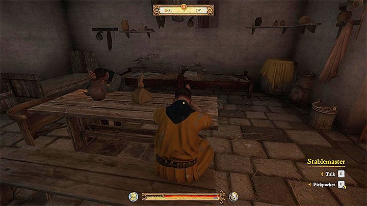 Osobą, z którą najlepiej się spotkać, jest stajenny (Stablemaster) z zamku w Talmberku (zazwyczaj kręci się po dziedzińcu) - Oberża Na Polance | Zadania poboczne w Kingdom Come - Kingdom Come Deliverance - poradnik do gry