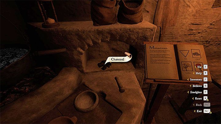 Krok 9 - Odszukaj po prawej stronie węgiel drzewny i wrzuć go do schłodzonego kotła - Zaraza - wyleczenie mieszkańców Merchojedów | Zadania poboczne w Kingdom Come - Kingdom Come Deliverance - poradnik do gry