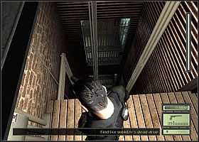 Będąc na windzie otwórz właz i zeskocz niżej - Etap 2 (2) | Police Station | Tom Clancys Splinter Cell - Tom Clancys Splinter Cell - poradnik do gry
