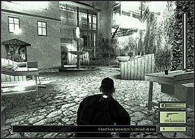 Tutaj uważaj na cywila w oknie za fontanną, z lewej - Etap 2 (2) | Police Station | Tom Clancys Splinter Cell - Tom Clancys Splinter Cell - poradnik do gry