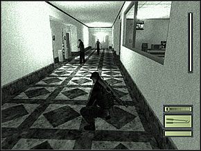 Gdy wróci na korytarz, idź za nim, pozostając oczywiście w odpowiedniej odległości - Etap 3 (2) | CIA HQ | Tom Clancys Splinter Cell - Tom Clancys Splinter Cell - poradnik do gry