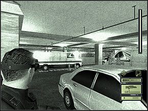 Wskocz na skrzynie przy otwartym oknie i z rozbiegu (nie musisz skakać) wyjdź przez nie, chwytając się rękami wiszącej w powietrzu skrzyni - Etap 1 | Kalinatek | Tom Clancys Splinter Cell - Tom Clancys Splinter Cell - poradnik do gry