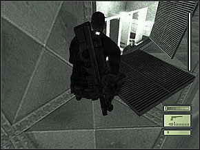 Wtedy zeskocz, stań i wyceluj puszką w jedną z toalet - Etap 2 (4) | Kalinatek | Tom Clancys Splinter Cell - Tom Clancys Splinter Cell - poradnik do gry