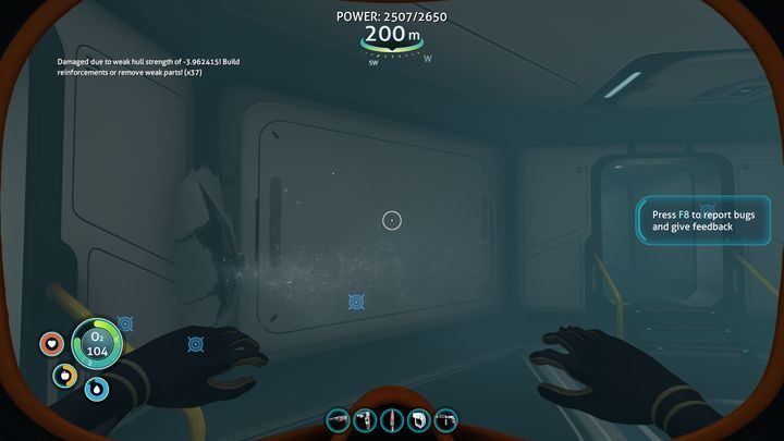 Gdy wytrzymałość bazy spadnie poniżej 0 punktów, w poszyciu bazy pojawią się dziury. - Subnautica: Baza - jak naprawić? - Subnautica - poradnik do gry