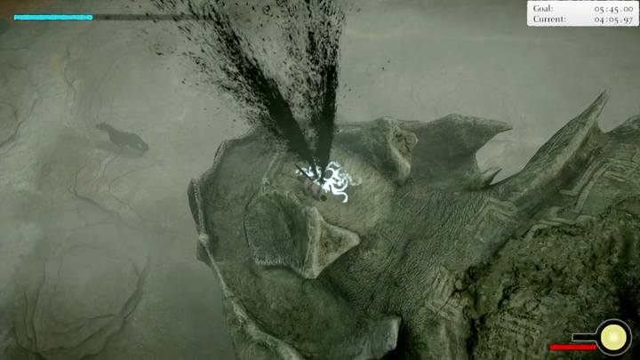 Jedyny punkt witalny znajduje się na czubku głowy kolosa - Kolos 9 - Basaran | Solucja Shadow of the Colossus - Shadow of the Colossus - poradnik do gry