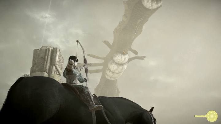 Zestrzel białe części na spodzie kolosa, by móc na niego wskoczyć - Kolos 13 - Phalanx | Solucja Shadow of the Colossus - Shadow of the Colossus - poradnik do gry
