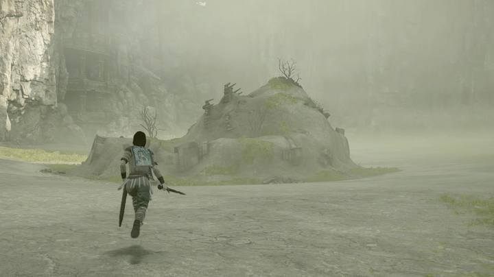 Stań na szczątkach kolosa i kucnij, by przejść do trybu powtórki - Jak powtarzać walki z kolosami? - Shadow of the Colossus - poradnik do gry