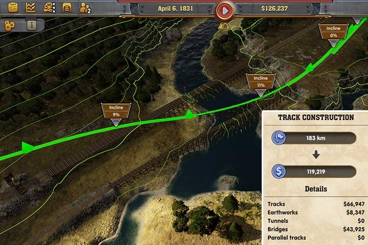 Dzięki dodaniu kilku punktów, możesz stworzyć połączenia dostosowane do twoich potrzeb i planów, a przy tym nie wydasz za dużo. - Railway Empire: Budowanie torów, tworzenie linii - Railway Empire - poradnik do gry