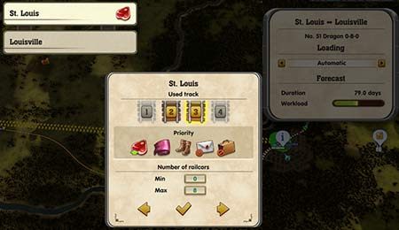 Po kilku zmianach, pociąg ma zajeżdżać na peron 3, gdy zajeżdża na stację. Będzie zabierać w pierwszej kolejności mięso, a unikać załadunku poczty i pasażerów. Zabierze pozostałe towary, jeśli nadal będzie zapotrzebowanie oraz wolne wagony. - Railway Empire: Budowanie torów, tworzenie linii - Railway Empire - poradnik do gry