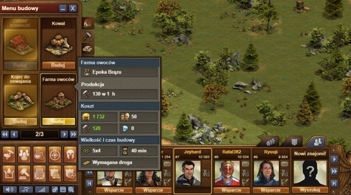 Zaoszczędzone dzięki domom miejsce wykorzystać można pod budowę Farmy owoców. - Jak szybko rozwijać miasto w Forge of Empires? - Forge of Empires - Poradnik do gry