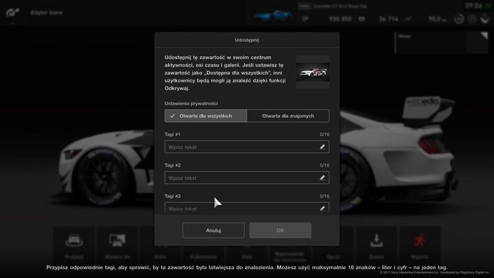 Efekt końcowy zależy tylko od nas - Edycja kalkomanii w Gran Turismo Sport - Gran Turismo Sport - poradnik do gry
