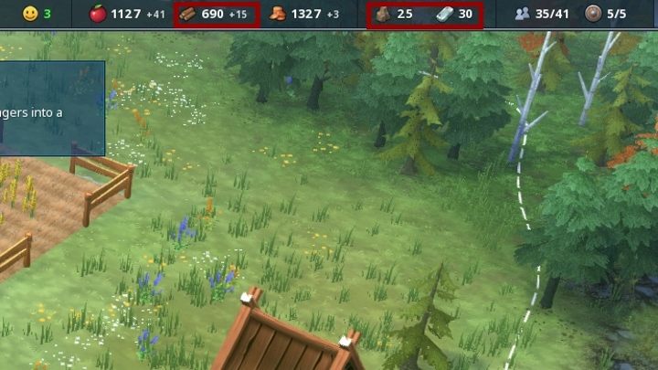 Informacje o przyroście danego surowca znajdziesz tylko przy drewnie. W przypadku kamienia i żelaza jest on zbędny. - Northgard - Surowce budowlane | Mechanika gry - Northgard - poradnik do gry