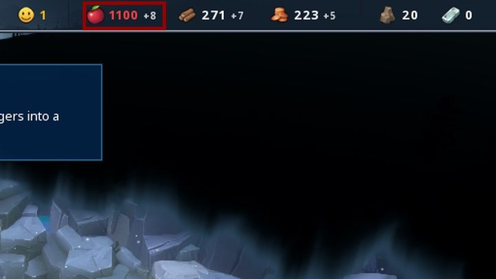 Osiągnięcie maksymalnej ilości przechowywanej żywności, zmieni wskaźnik - Northgard - Żywność | Mechanika gry - Northgard - poradnik do gry