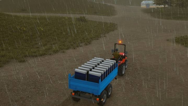 Nawóz zaś zakupisz przy każdej wiacie, przy zielono-niebieskich zbiornikach - Szklarnie w Pure Farming 2018 - Pure Farming 2018 - poradnik do gry