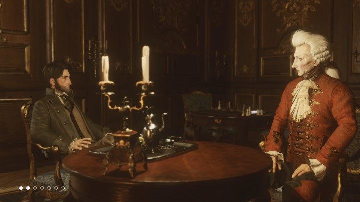 W przypadku wybrania tej opcji, udasz się razem z Holmem i Giuseppe do innego pokoju - Rozdział 1 Off the coast of England - Epizod 1 The Mad Ones - Solucja - The Council - poradnik do gry