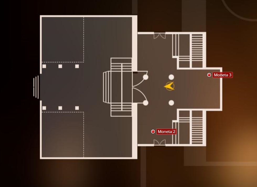 Dwie kolejne monety odnajdziesz po zejściu na pierwsze piętro - Monety w The Council, Epizod 1 - The Council - poradnik do gry