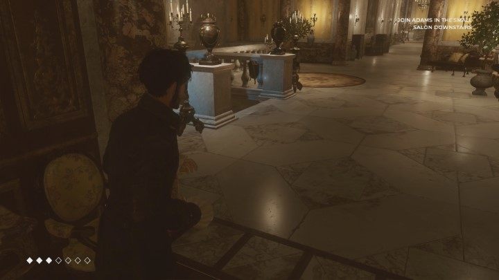 Po zakończeniu rozmowy z Waszyngtonem znajdziesz się na korytarzu i będziesz mógł zejść na niższe piętro - Rozdział 2 Night stroll - Epizod 1 The Mad Ones - Solucja - The Council - poradnik do gry