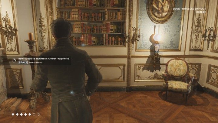 Akcja rozpoczyna się w twoim pokoju, gdzie musisz poszukać wskazówek zostawionych przez matkę - Rozdział 3 Wines and cannons - Epizod 1 The Mad Ones - Solucja - The Council - poradnik do gry