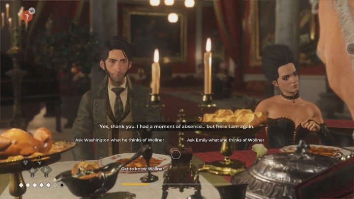 Weźmiesz udział w uczcie ze wszystkimi gośćmi Lorda Mortimera - Rozdział 3 Wines and cannons - Epizod 1 The Mad Ones - Solucja - The Council - poradnik do gry