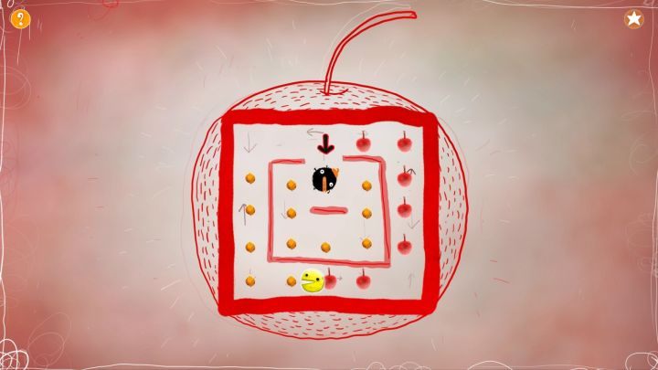 Pierwsza mapa w wariacji na temat Pac-Mana. - Część 2 | Opis przejścia Chuchel - Chuchel - poradnik do gry