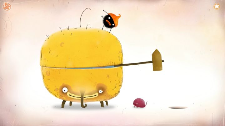 Teraz tylko trzeba zeskoczyć na drogowskaz, by kontynuować. - Część 1 | Opis przejścia Chuchel - Chuchel - poradnik do gry