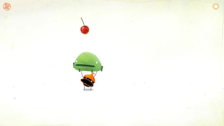 Na koniec Chuchel zje zielonego stwora, a akcja przeniesie się do kolejnego etapu. - Część 1 | Opis przejścia Chuchel - Chuchel - poradnik do gry