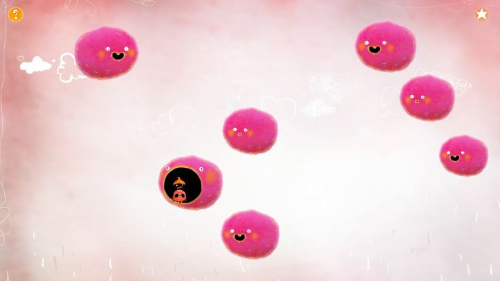 Chmura, która musi zjeść Chuchela, by ten przedostał się na drugą stronę. - Część 1 | Opis przejścia Chuchel - Chuchel - poradnik do gry