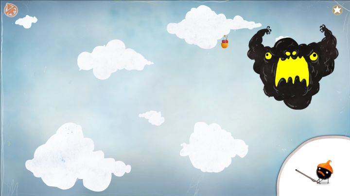 Tutaj strzelać trzeba w chmury. - Część 5 | Opis przejścia Chuchel - Chuchel - poradnik do gry