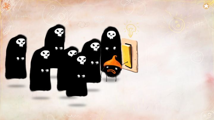 Tutaj trzeba poklikać włącznikiem światła. - Część 6 | Opis przejścia Chuchel - Chuchel - poradnik do gry