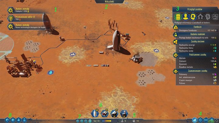 W tym rozdziale dowiesz się, co oznaczają poszczególne elementy interfejsu - Interfejs w Surviving Mars | Podstawy - Surviving Mars - poradnik do gry