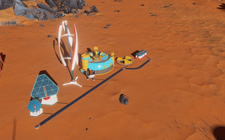 Wszystkie ekstraktory włącznie z ekstraktorem wody, oprócz odpadów skalnych, generują pył - Dystrybucja i wytwarzanie podstawowych surowców w Surviving Mars | Wydobywanie i przertwarzanie surowców - Surviving Mars - poradnik do gry