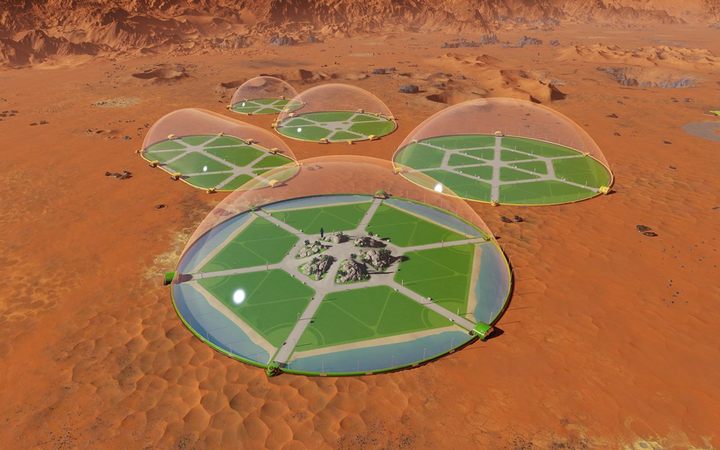 Ta kopuła jest jedną z pierwszych jakie zbudujesz - Rozbudowa bazy w Surviving Mars | Rozgrywka - Surviving Mars - poradnik do gry