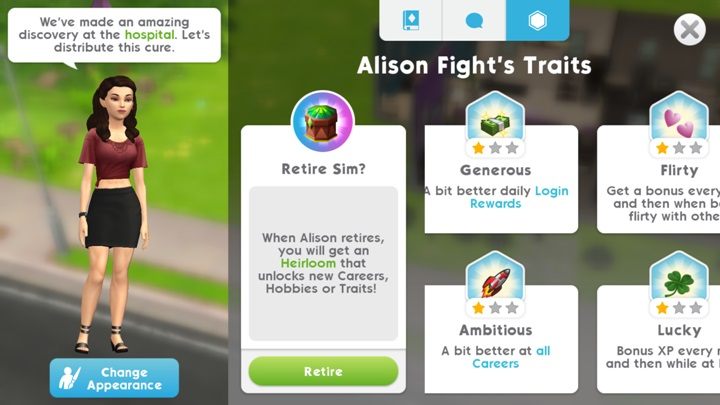 Sim na emeryturze zostaje w takim ubraniu w jakim był za młodu - Czy Simy mogą umrzeć? Śmierć Simów w The Sims Mobile - The Sims Mobile - poradnik do gry