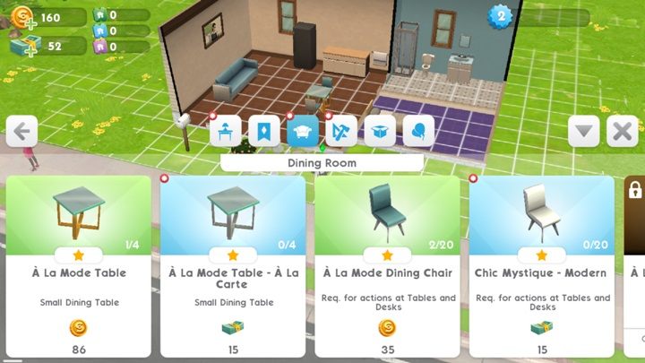 Pierwszym sposobem na poprawienie jakości życia jest kupowanie mebli i rozbudowa domu - Jak poprawiać jakość swojego życia w The Sims Mobile? - The Sims Mobile - poradnik do gry