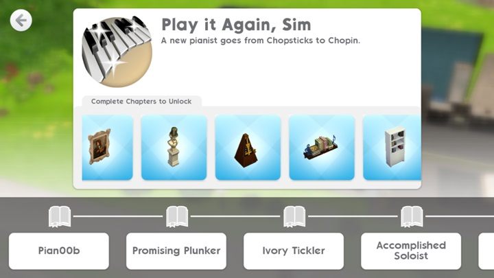 Hobby pianino odblokowuje 5 przedmiotów do domu oraz 2 nowe pianina - Jak odblokować pianino w The Sims Mobile? - The Sims Mobile - poradnik do gry