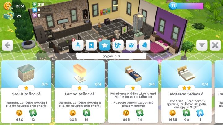Wraz z kolejnymi poziomami doświadczenia odblokujesz nowe przedmioty - Jak odzyskać energię w The Sims Mobile? - The Sims Mobile - poradnik do gry