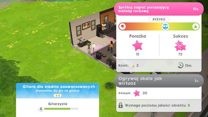 Aby zwiększyć swoje szanse na sukces musisz wykonywać podstawowe czynności - Czy opłaca się podejmować ryzyko w The Sims Mobile? - The Sims Mobile - poradnik do gry